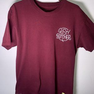 Rusty Butcher Men’s Large T-Shirt Maroon